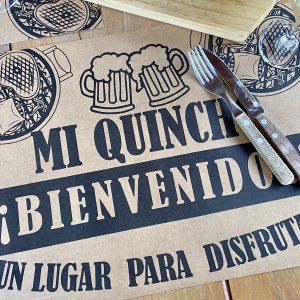 Individual de papel Quincho, 42×31 cms. Pack 20 unidades