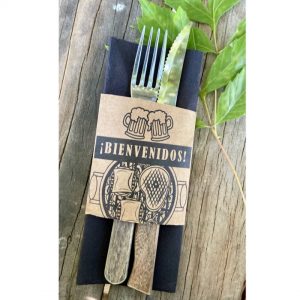 Servilleta de papel Negra con porta servilletas Quincho