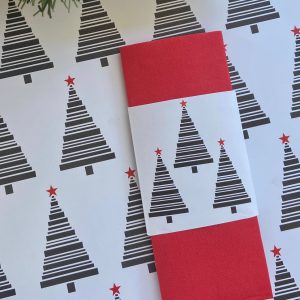 Servilleta de papel Roja con porta servilletas Navidad